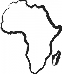 Une carte de l'Afrique
